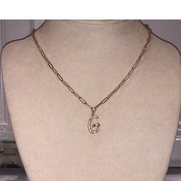 Bamboo Initial Letter Open Link Necklace-NWT-Boutique - Picture 8 of 8